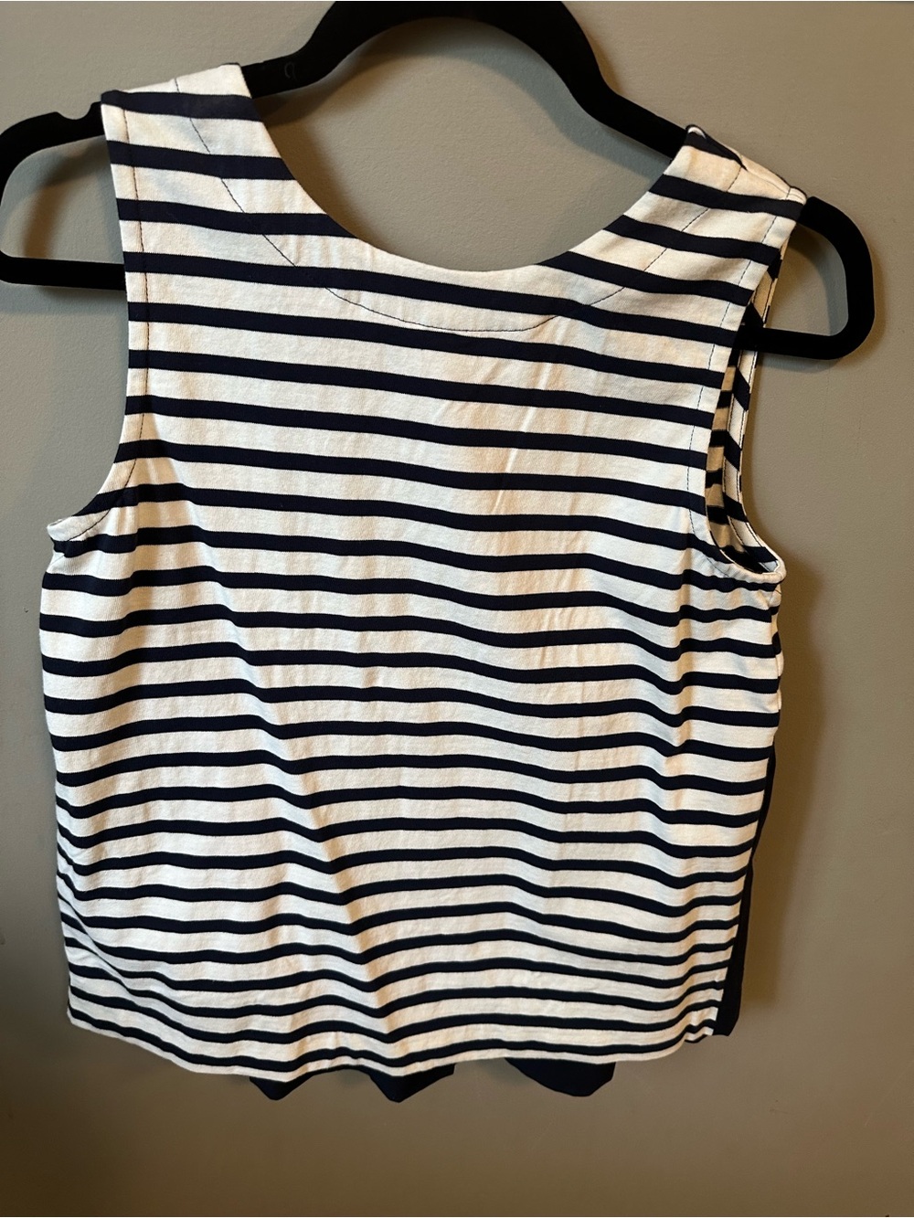 NWT J. Crew Navy and White Striped Tank Top